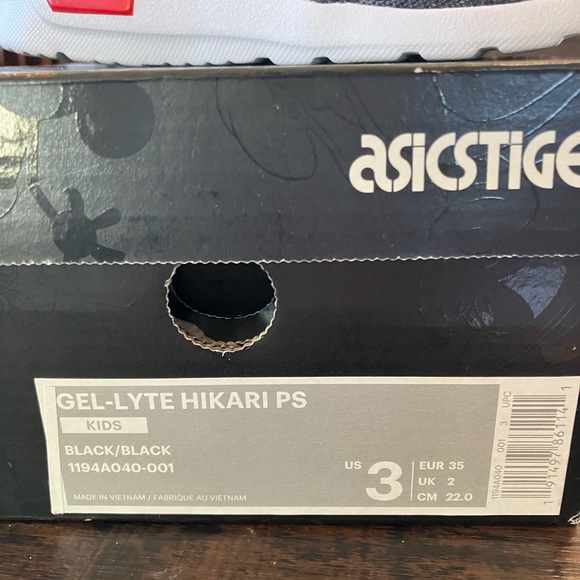 NIB Disney x ASICS Tiger Gel-Lyte Hikari PS Mickey Mouse 90th Birthday - BLACK - Picture 5 of 5